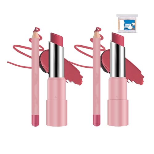 Genli Lip Balm,Genli Lifter Glaze Oil Lip Balm Lipstick Set Drip Lip Gloss with 24hrs of Smooth,Long-Lasting Waterproof Matte Lipstick and Lip Liner Set,Moisturizing and Hydrating (2*#05) von Busgiuar