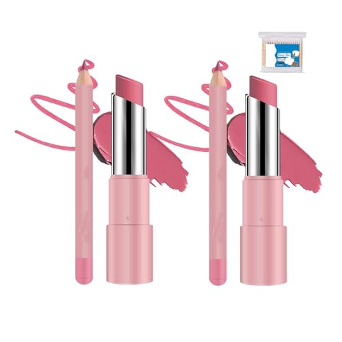 Genli Lip Balm,Genli Lifter Glaze Oil Lip Balm Lipstick Set Drip Lip Gloss with 24hrs of Smooth,Long-Lasting Waterproof Matte Lipstick and Lip Liner Set,Moisturizing and Hydrating (2*#07) von Busgiuar