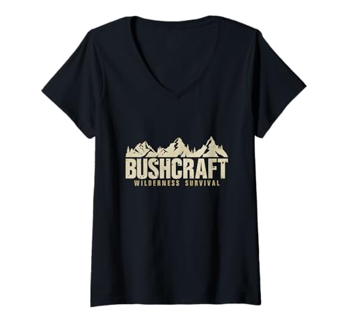 Damen Bushcraft T-Shirt mit V-Ausschnitt Damen Bushcraft T-Shirt mit V-Ausschnitt von Bushcraft Survival Forest