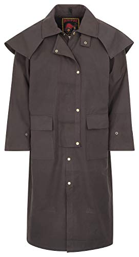 Bushfire Lancelin Oilskin braun Reitmantel -Gr XXL von Bushfire