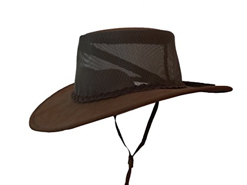 Bushfire Leder Hut Geralton mit Netzeinsatz braun - 013072050000S von Bushfire