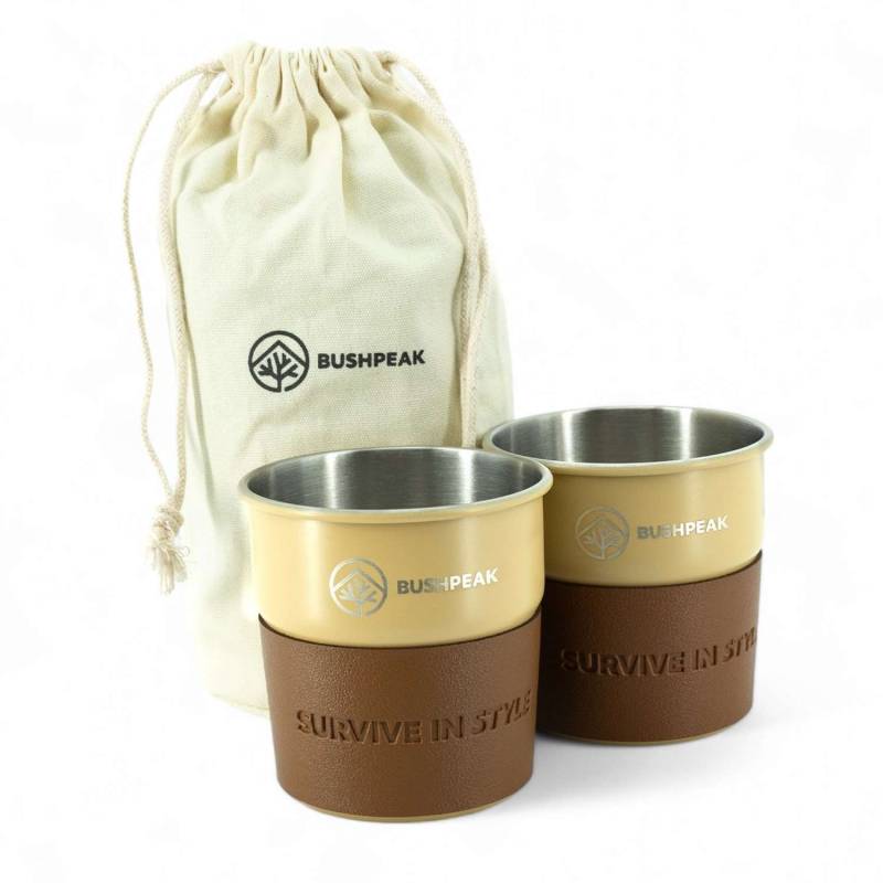 Bushpeak Chromstahlbecher 2er-Set von Bushpeak