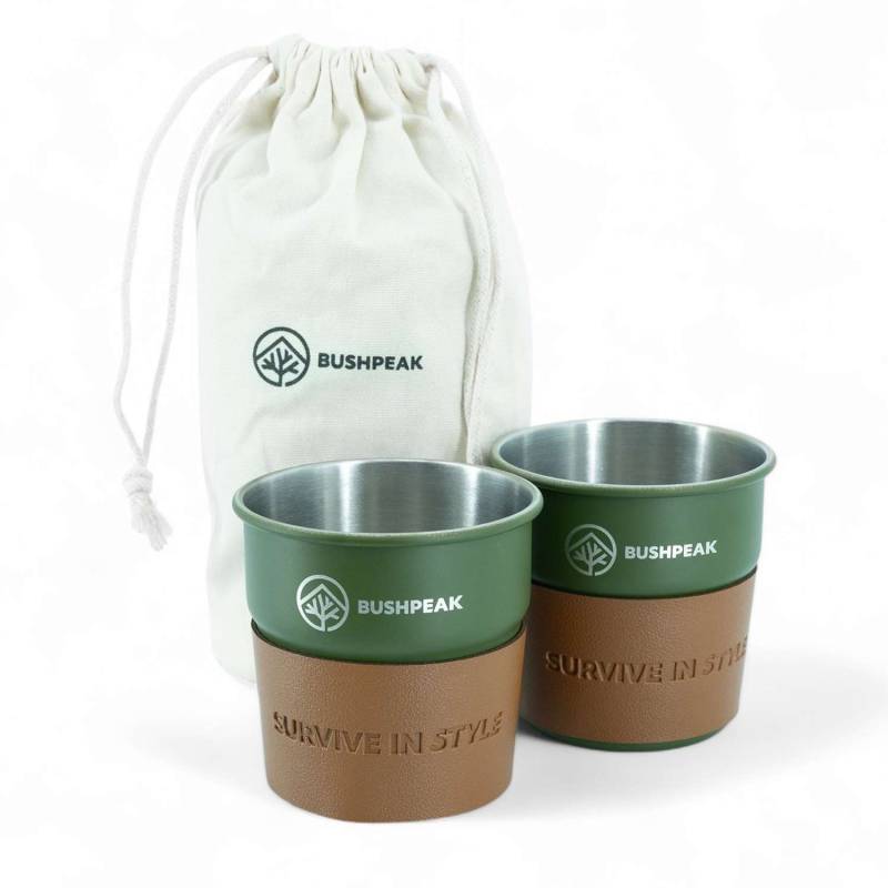 Bushpeak Chromstahlbecher 2er-Set von Bushpeak