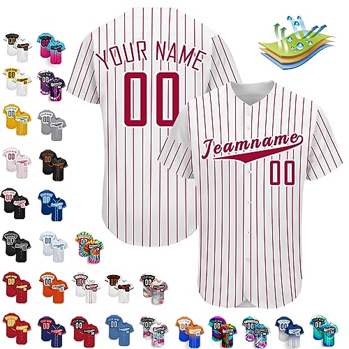 Benutzerdefinierte Baseball-Trikots, Personalisierte Baseball-Shirts, Individuelle Baseball-Shirts FüR MäNner, Frauen, Jugendliche von Busparst