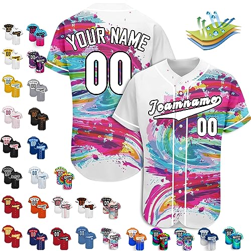 Benutzerdefinierte Baseball-Trikots, Personalisierte Baseball-Shirts, Individuelle Baseball-Shirts FüR MäNner, Frauen, Jugendliche von Busparst