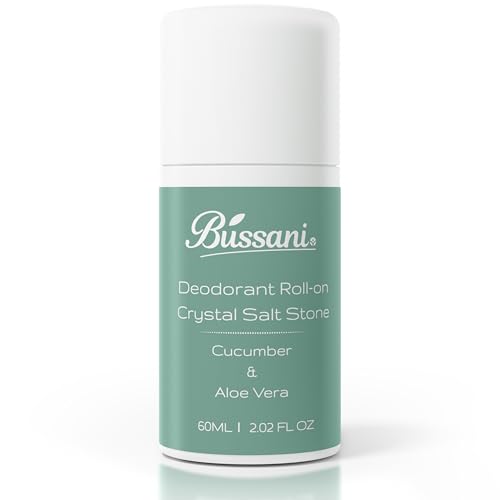 Bussani Natural Kids Deo Roll-On - Gurken- & Aloe-Duft - aluminiumfrei, Kristallsalzstein, sanft zur Haut - für Jungen, Mädchen, Teenager und Erwachsene - 60 ml von Bussani