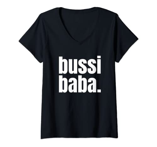 Damen Bussi Baba. T-Shirt mit V-Ausschnitt von Bussi Baba