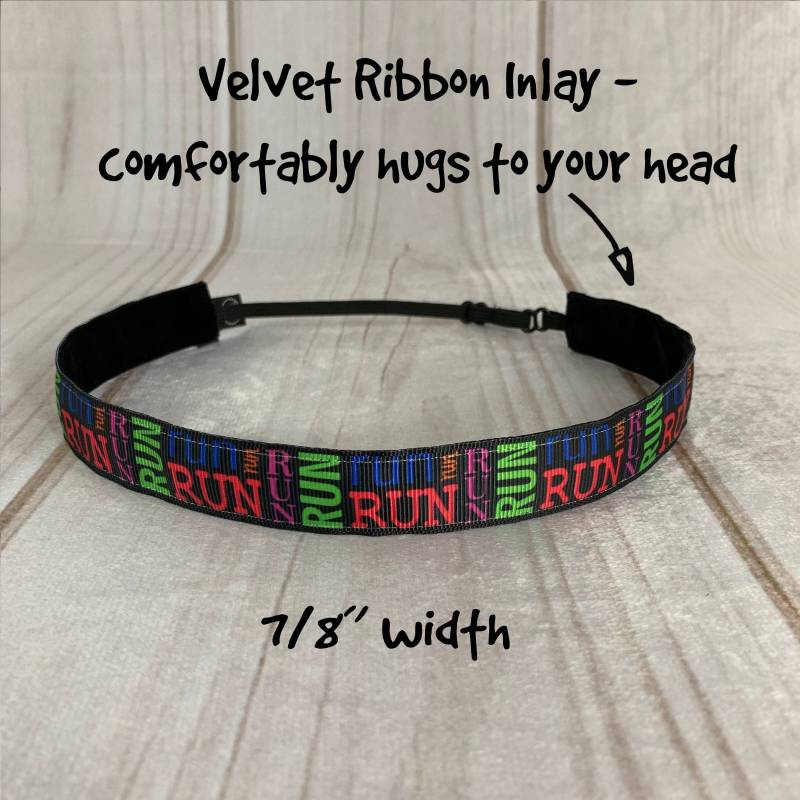 20 Mm Run Stirnband/Workout Fitness Läufer Einstellbares Rutschfestes Knopf-Stirnband-Option Von Busy Bee Stirnbänder von BusyBeeHeadbands