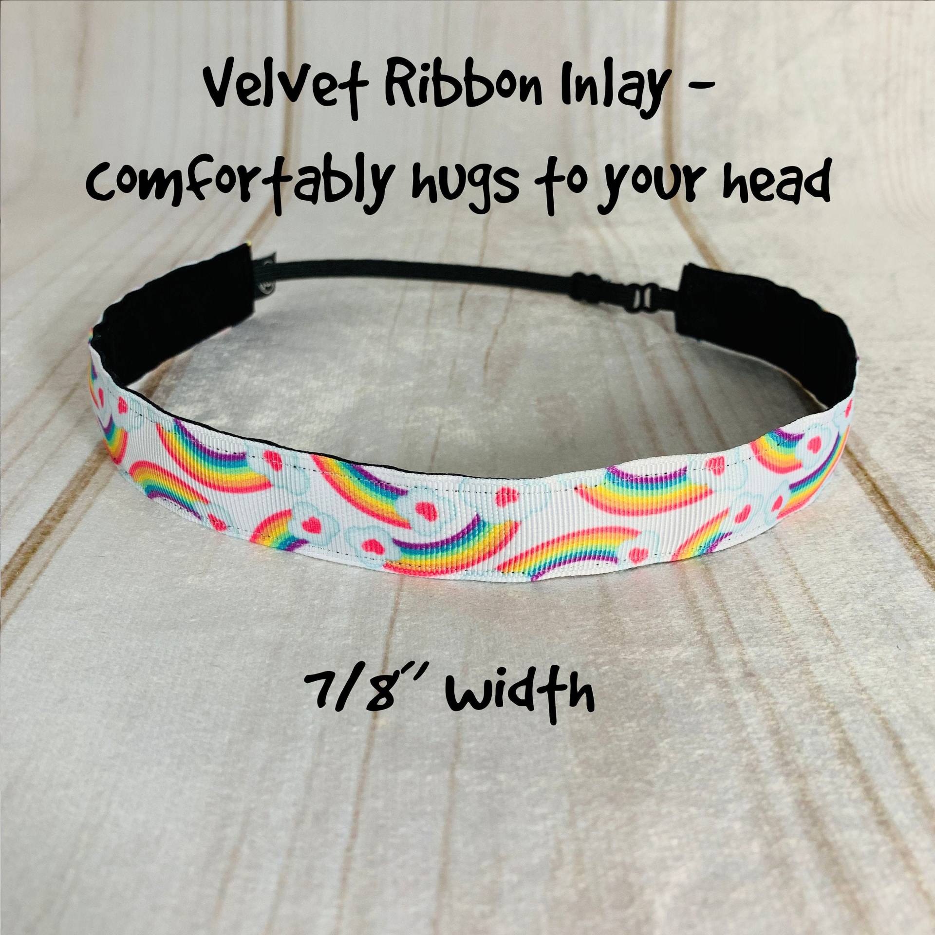 20cm Regenbogen Stirnband/Geschenk Für Junges Mädchen Tween Verstellbares Rutschfestes Knopf-Stirnband-Option Von Busy Bee Stirnbänder von BusyBeeHeadbands