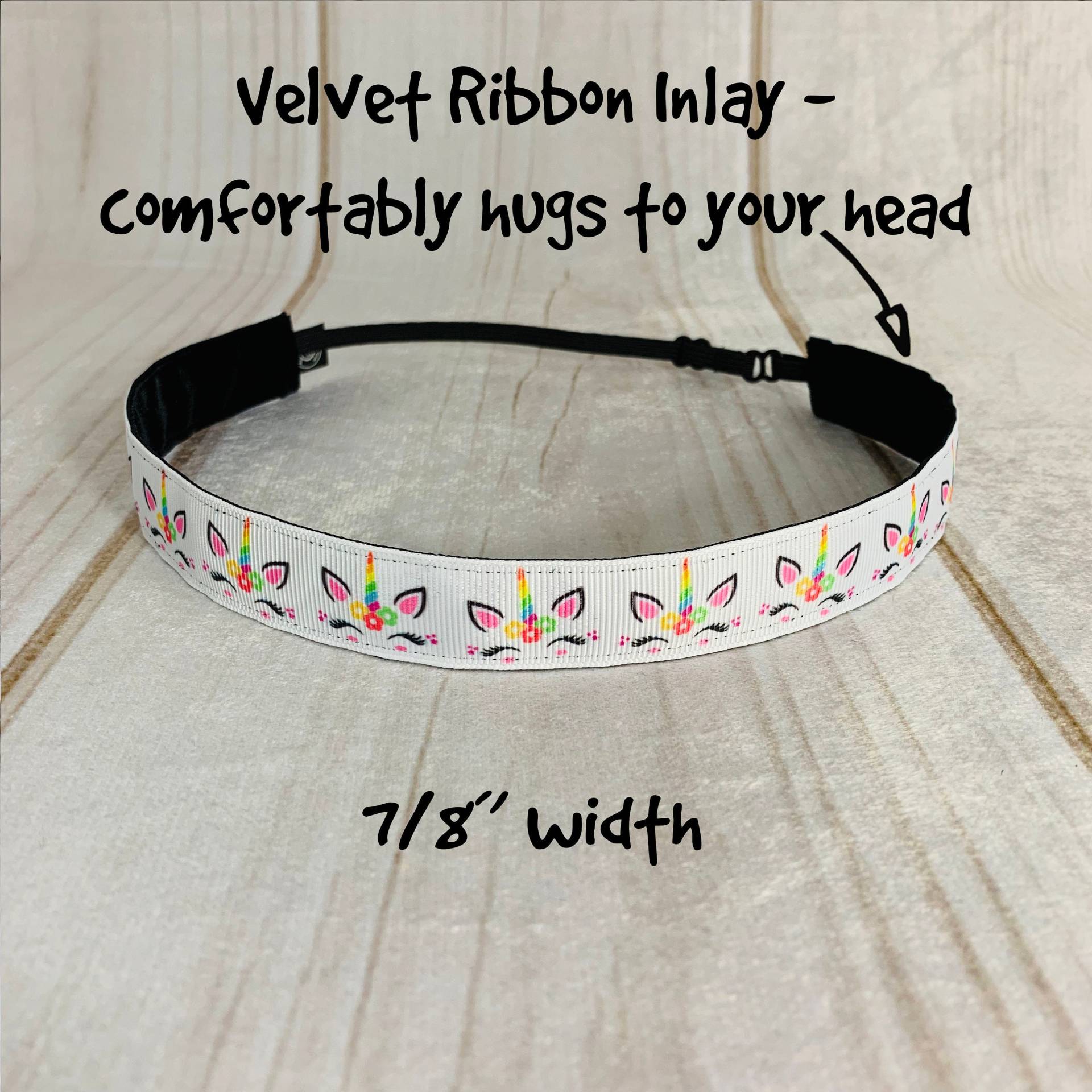 7/8 "Einhorn Stirnband/Fantasy Einhorn Liebhaber Geschenk Verstellbares Rutschfestes Knopf Option Von Busy Bee Stirnbänder." von BusyBeeHeadbands