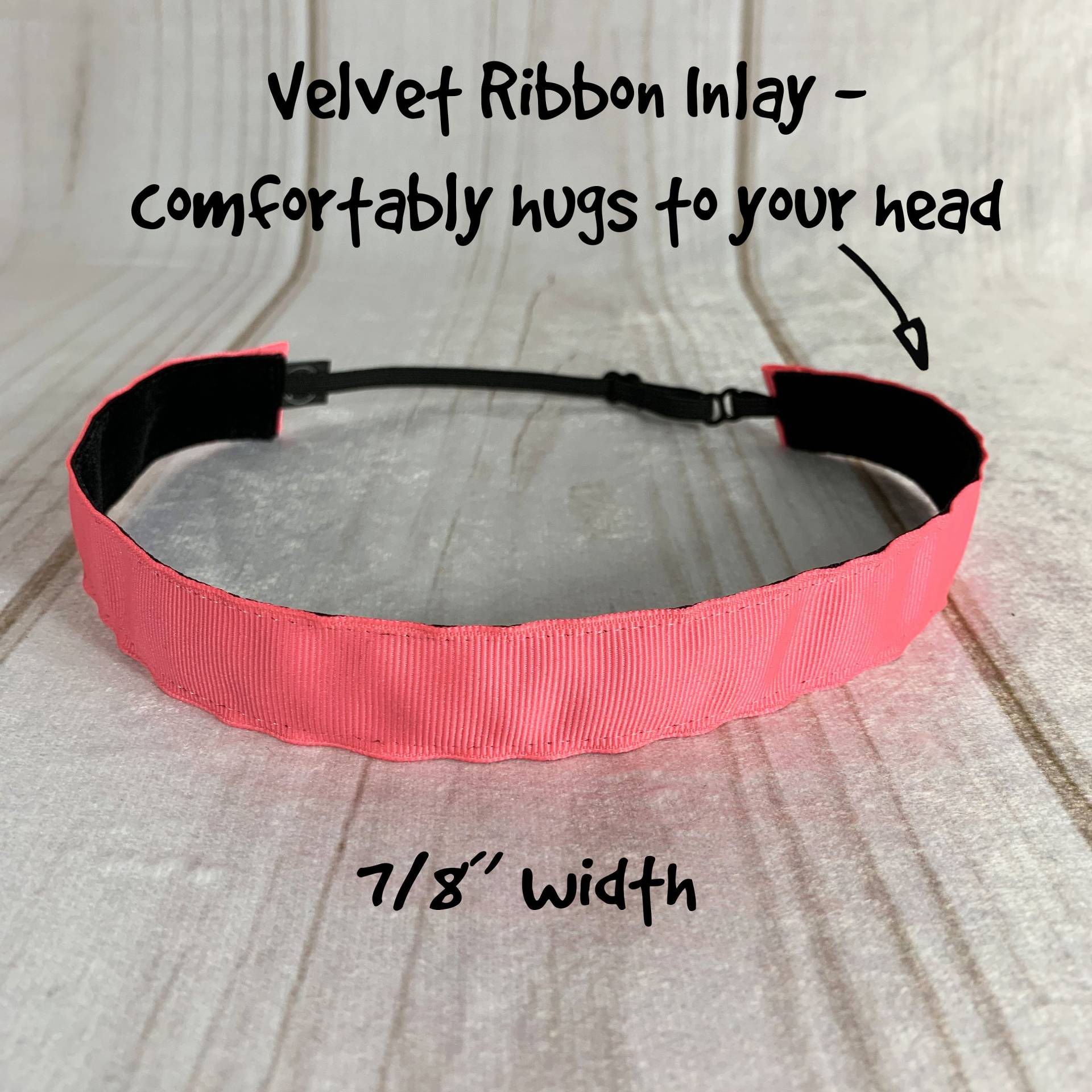 7/8 "Solid Pinks Stirnband/Bubble Gum Neon Fuchsia Verstellbares Rutschfestes Knopf-Stirnband-Option Von Busy Bee Stirnbänder." von BusyBeeHeadbands