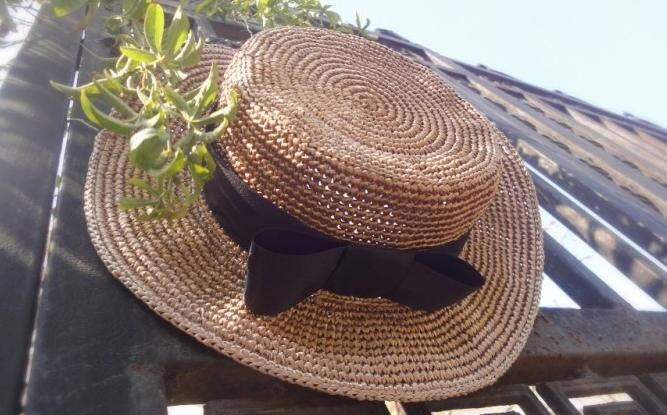 Gehäkelter Hut, Basthut, Sonnenhut Aus Stroh, Unisex Gehäkelter Hut, Basthut, Sonnenhut Aus Stroh, Unisex von BusyPaws