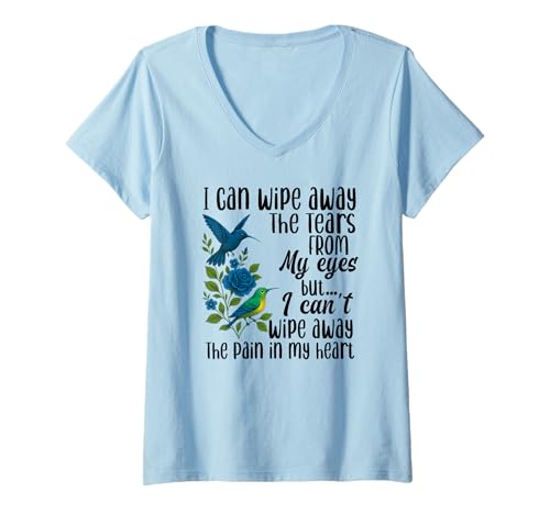 Damen Ich kann die Tränen von Meinen Augen wegwischen T-Shirt mit V-Ausschnitt Damen Ich kann die Tränen von Meinen Augen wegwischen T-Shirt mit V-Ausschnitt von But I can't wipe away the pain in my heart Tee