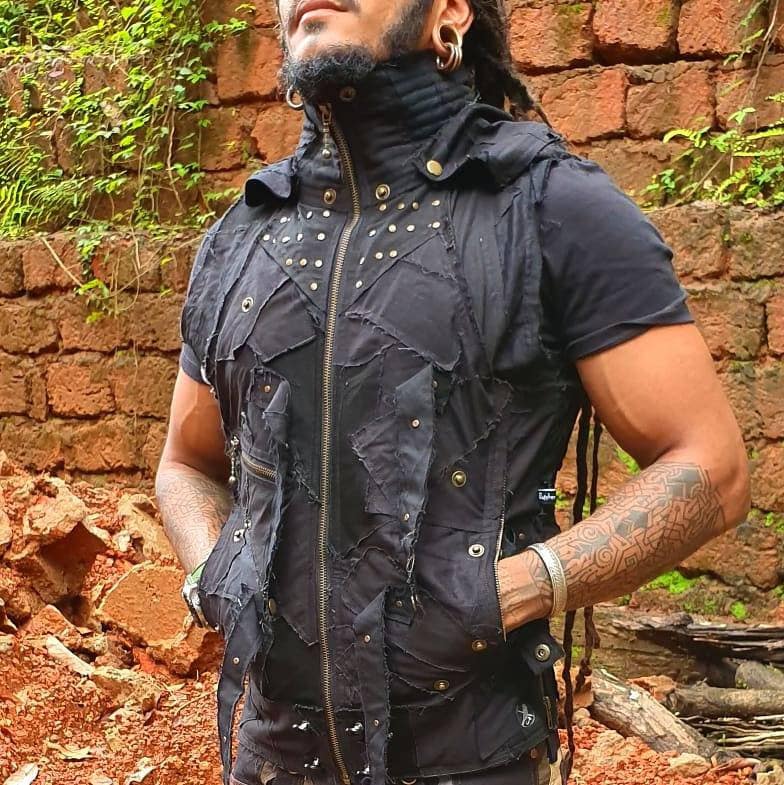 Shredder 2.0 - Ärmellose Herren Und Damen Jacke, Steampunk Jacke, Post Apocalyptic Brennende Kleidung, Psy Trance Goa Kleidung von ButcherApparel