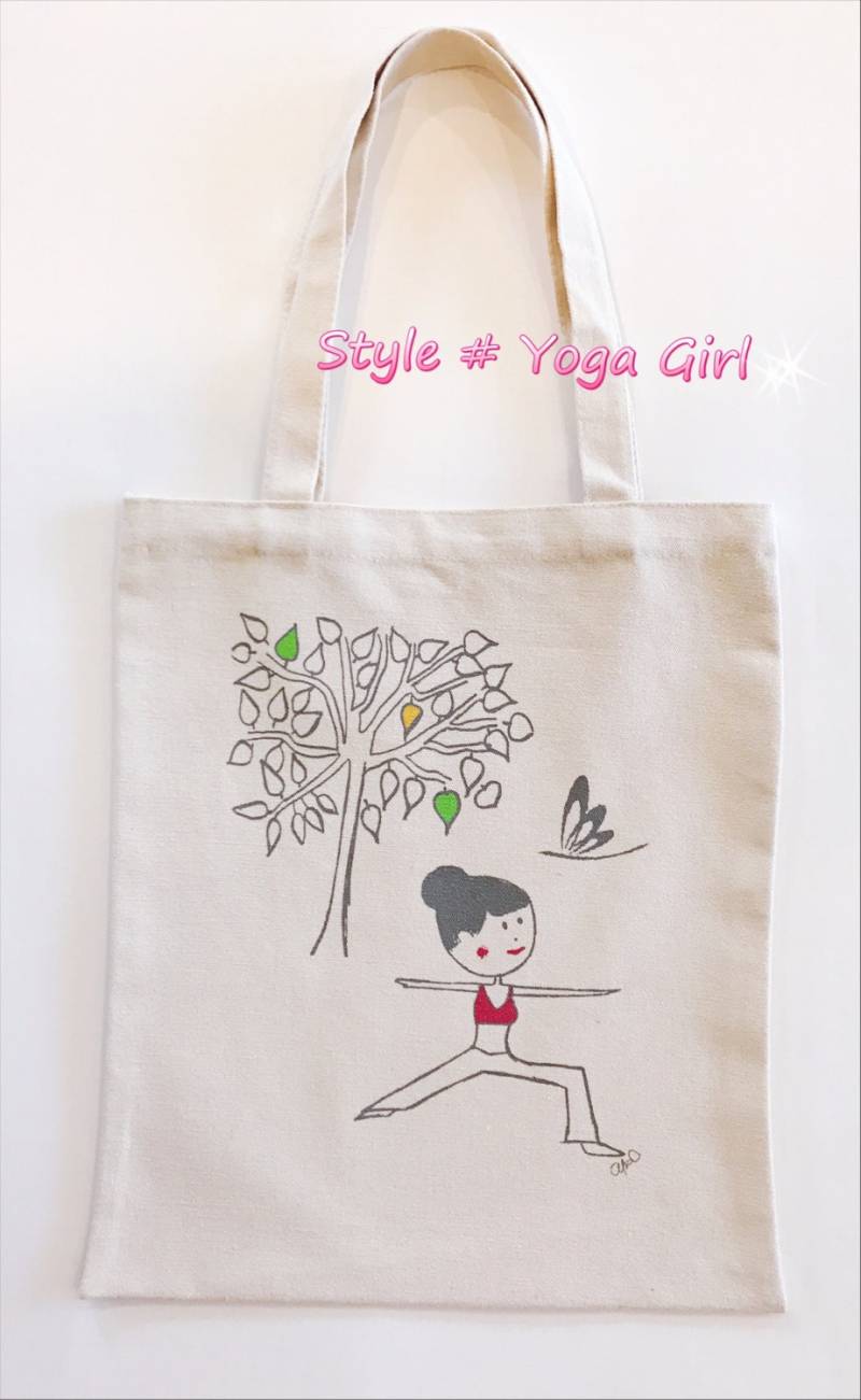 Eco Freundliche Natürliche Canvas Tasche Hand Zeichnung Drucken Kunst Mit Kostenlos Färbung Spaß Design von ButflyDesignfun