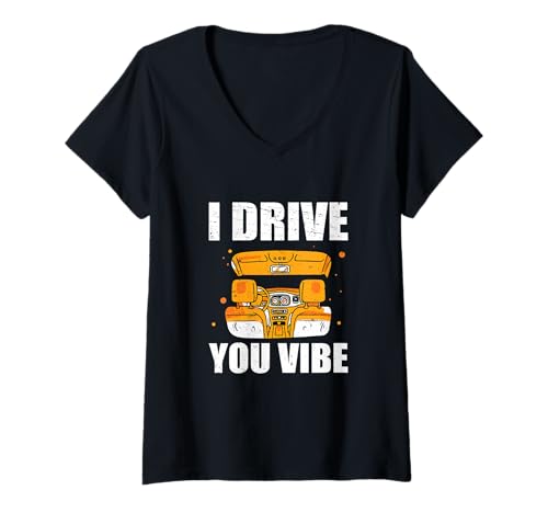 Damen I Drive You Vibe Lustiger Limousinen-Chauffeur Ein privater Fahrer T-Shirt mit V-Ausschnitt Damen I Drive You Vibe Lustiger Limousinen-Chauffeur Ein privater Fahrer T-Shirt mit V-Ausschnitt von Butler On Wheels