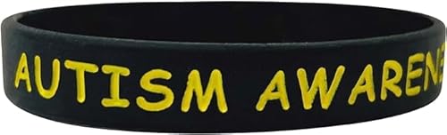 Butler & Grace Autism Awareness Silikon Armband fur Herren Damen Schwarz 8 zoll 202 mm (Set of 3) von Butler & Grace