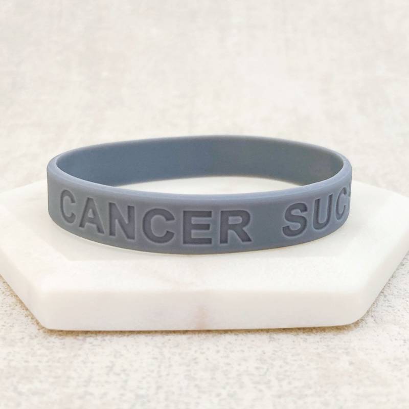Cancer Awareness Armband Für Sie Ihn Herren Damen Unisex Silikonbänder Unterstützung Brust Lunge Nebenniere Haut Gehirn Überlebende Grau Uk von ButlerAndGrace
