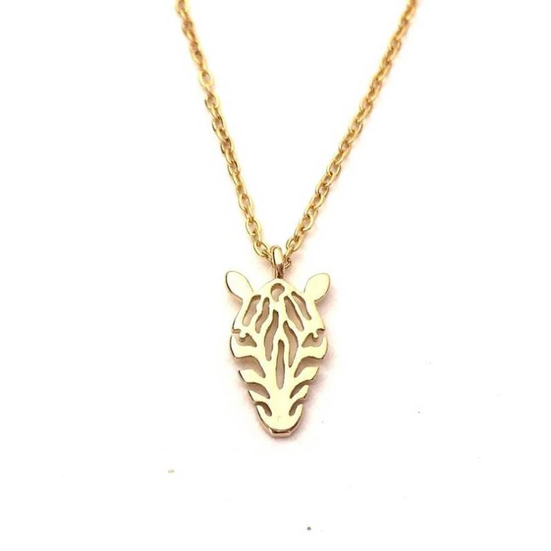 Eds Zebra-Kopf-Halskette-Frauen Ehlers-Danlos-Syndrom Anhänger Schmuck Edelstahl Charme Für Damen Unterstützung Bewusstsein Uk Golden von ButlerAndGrace