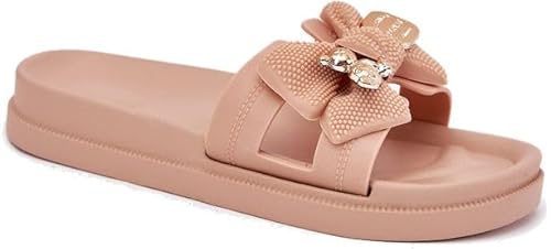 Damen Pantolette Mit Schleife Und Goldener Karose Heat, BLAUT, 39 EU von Butosklep