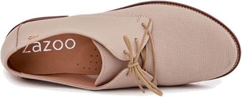 Leder Halbschuhe Damen Elegant Schnürung Zazoo 4238, BLAUT, 40 EU von Butosklep