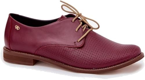 Leder Halbschuhe Damen Elegant Schnürung Zazoo 4238, rot red, 39 EU von Butosklep