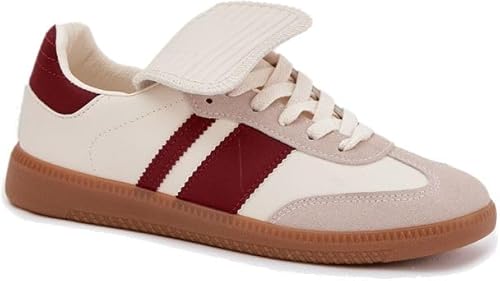 Niedrige Damen Sneaker Mit Umbörtelter Ardira, rot red, 38 EU von Butosklep