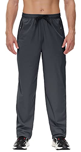 Butrends Herren Wanderhose Leicht Outdoorhose Workout-Laufhosen Atmungsaktive Sporthose Dunkelgrau, XS von Butrends