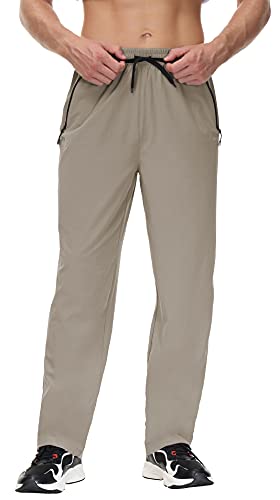 Butrends Herren Wanderhose Leicht Outdoorhose Workout-Laufhosen Atmungsaktive Sporthose Khaki, XL von Butrends