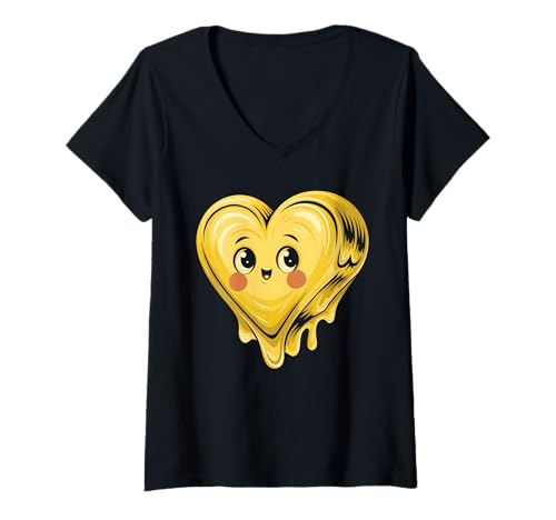 Damen Butterherz T-Shirt mit V-Ausschnitt Damen Butterherz T-Shirt mit V-Ausschnitt von Butter Food