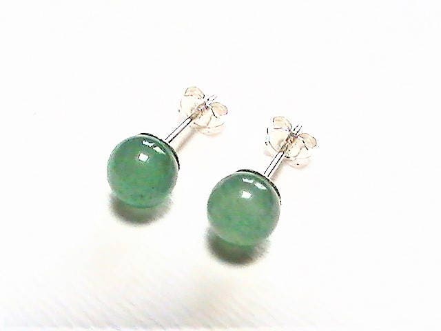 Grüne Aventurin Ohrstecker, Grünen Stein Sterling Silber Ohrstecker Grüne Perle Ohrringe Frauen Schmuck Kleine von ButterandBath