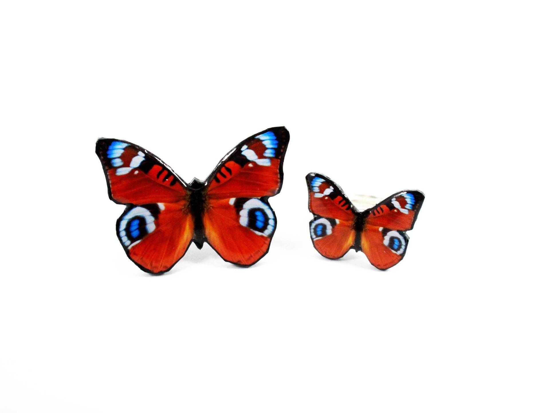 Verstellbarer Ring, Schmetterlingsflügelring Für Einen Hauch Sommerlicher Eleganz, Mit Einem Von Pfaueninspiration Verstellbarer Ring, Schmetterlingsflügelring Für Einen Hauch Sommerlicher Eleganz, Mit Einem Von Pfaueninspiration von ButterfliesByEva