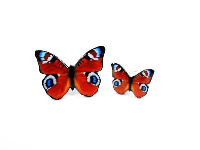 Verstellbarer Ring, Schmetterlingsflügelring Für Einen Hauch Sommerlicher Eleganz, Mit Einem Von Pfaueninspiration von ButterfliesByEva