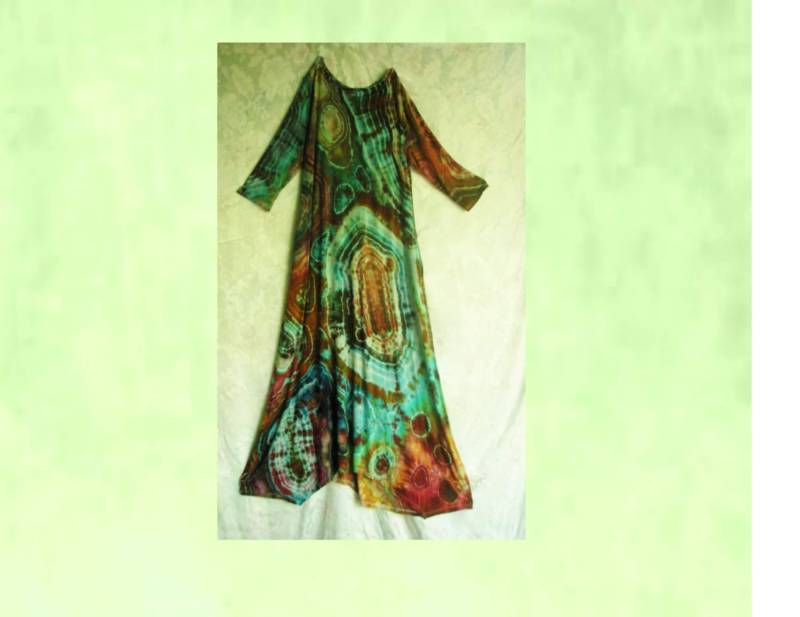 Größe Großes Kleid Geode Tied Ice Dyed Long Rayon Jersey Strick von ButterfliesOfDoom