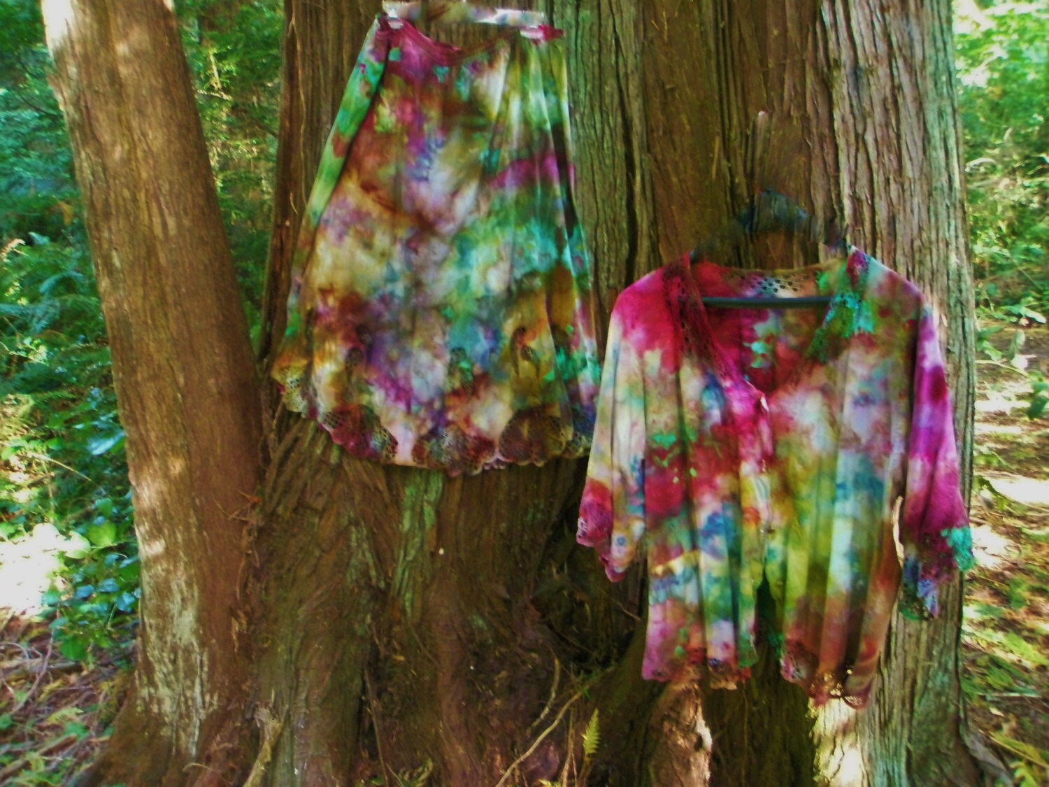 Tie Dye Bluse Und Rock Tie Dye Bluse Und Rock von ButterfliesOfDoom