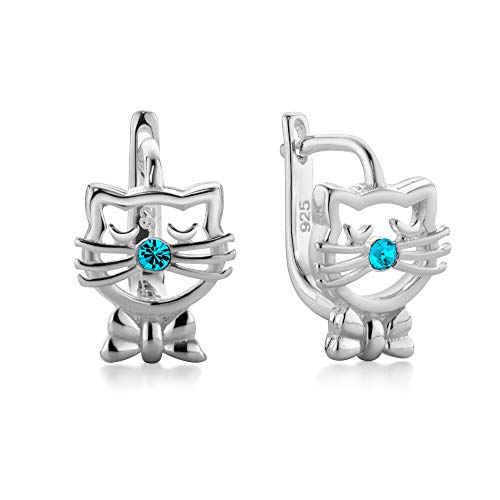butterfly Mädchen Damenohrringe Echt Silber Türkis Katze Eco-Verpackung Geschenk Schmuck von butterfly
