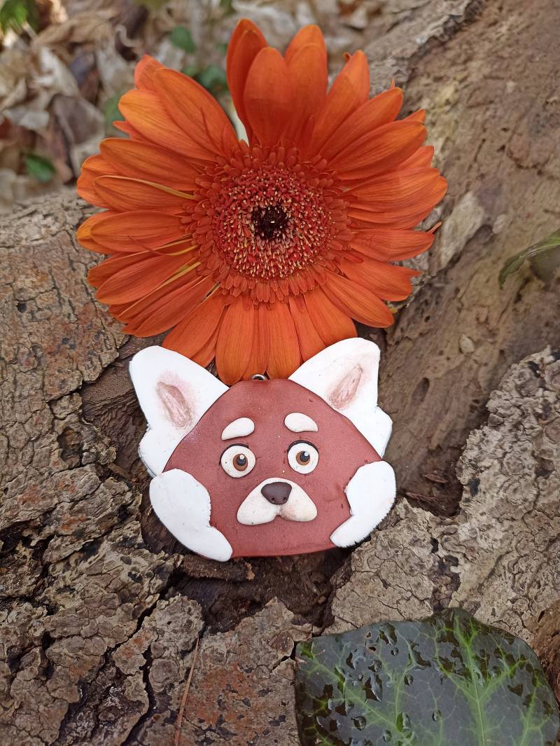 Süßer Roter Panda Anhänger Aus Polymer Clay von ButterflyForestArt