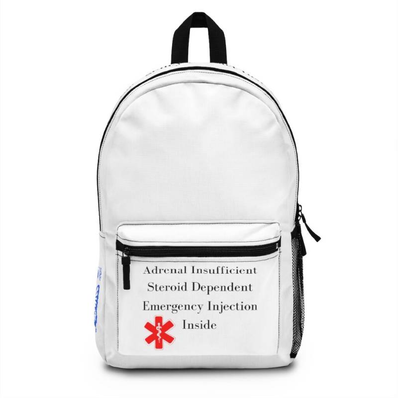 Notfallinjektionsrucksack Bei Nebennierenrindeninsuffizienz, Made in Usa, Addisons Choleran Insuffizienz, Notfallhinweis, Rucksack von ButterflySpoonie
