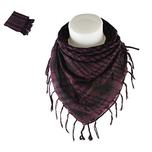 Butterme Unisex Baumwolle Shemagh Armee Keffiyeh Halstuch Schutz SAS Military Desert Tactical Head Wrap Tartan Muster Schal von iSpchen