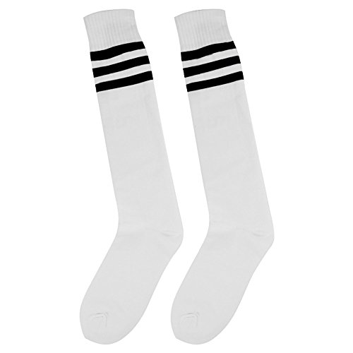 Butterme Klassische Schule Stripe Knie hoch Lange Socken Sportlich Volleyballsocken Football KnieSocken Sport Rohr Socke Schwarz Auf Weiß von iSpchen