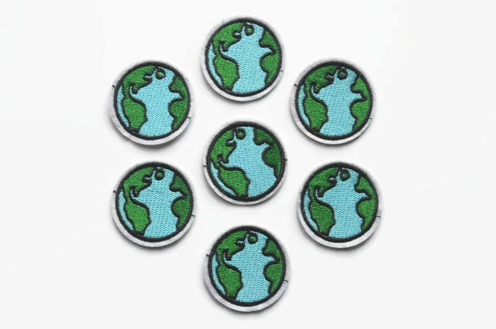 Earth Patch - Zubehör Diy Crafts Umwelt Aufnäher Abzeichen Rad Dad World Patches Globus Für Naturliebhaber von ButtonCool