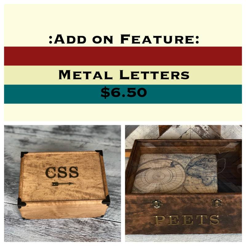 Benutzerdefinierte Uhrenbox Metallbuchstaben Oder Zahlen Hinzufügen von ButtonsAndPearl