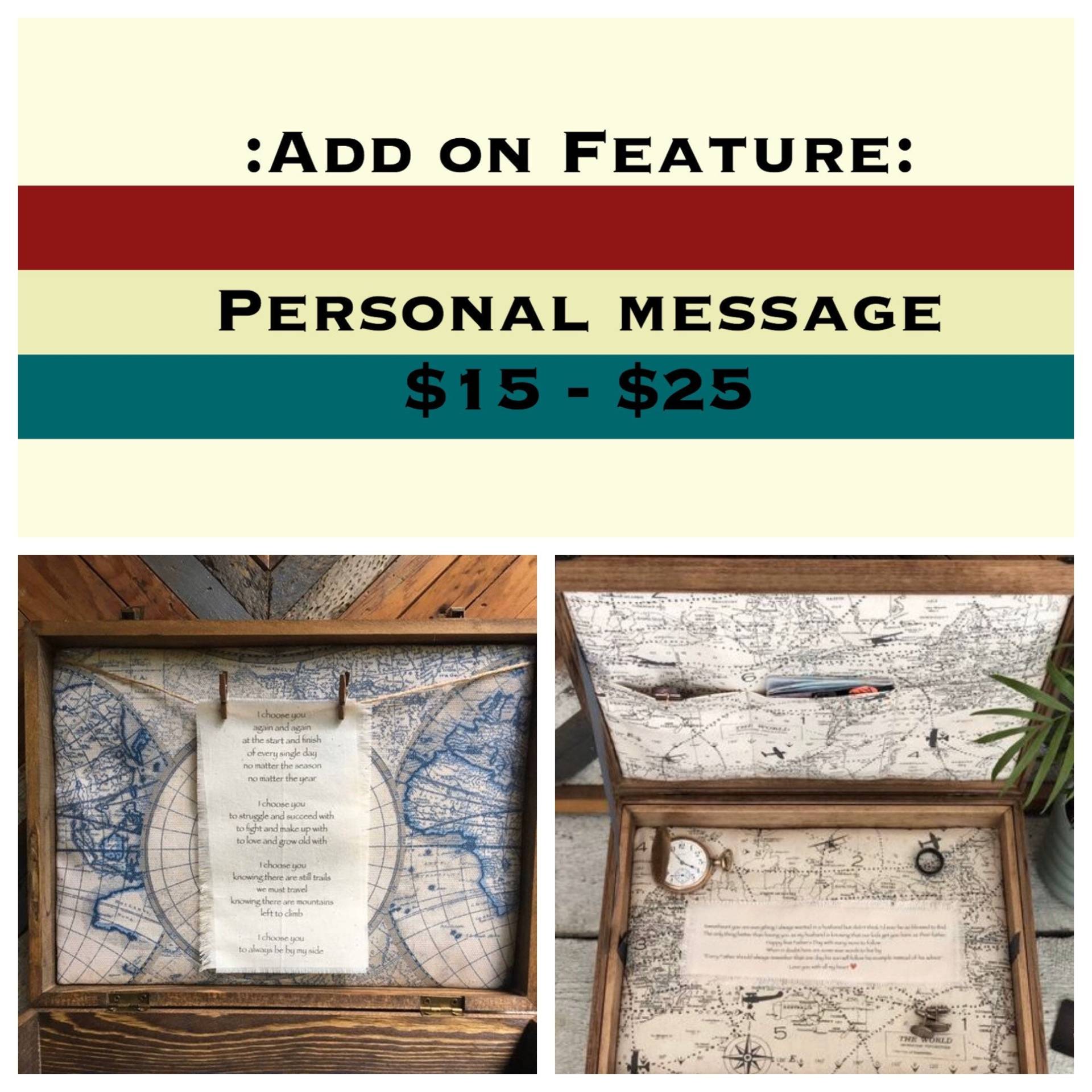 Personalisierte Nachricht Add-On Benutzerdefinierte Uhr Box Hinweis von ButtonsAndPearl