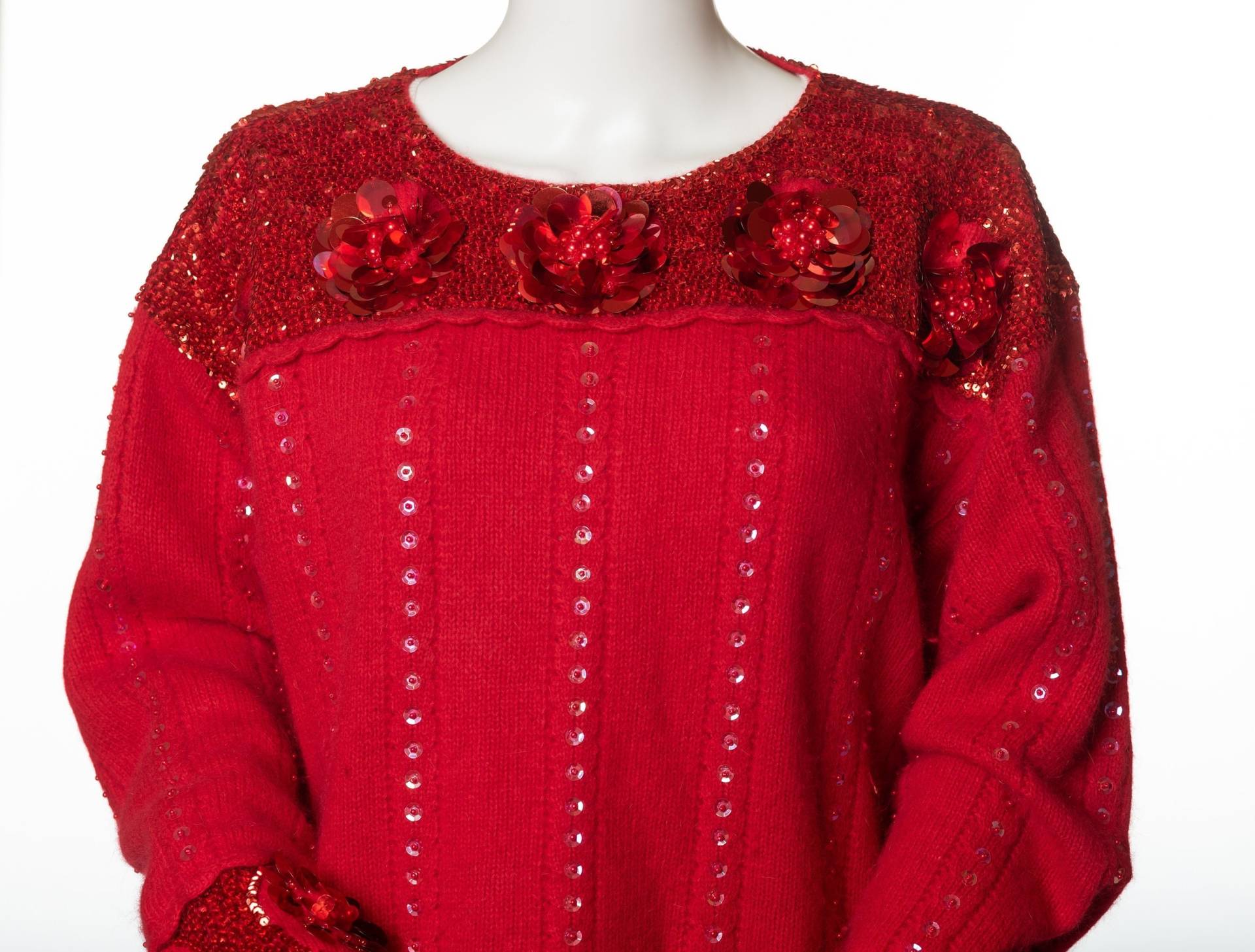 Cedar Fancy Red Angora Und Lambswool Pullover Cedar Fancy Red Angora Und Lambswool Pullover von ButtonsForPigeons