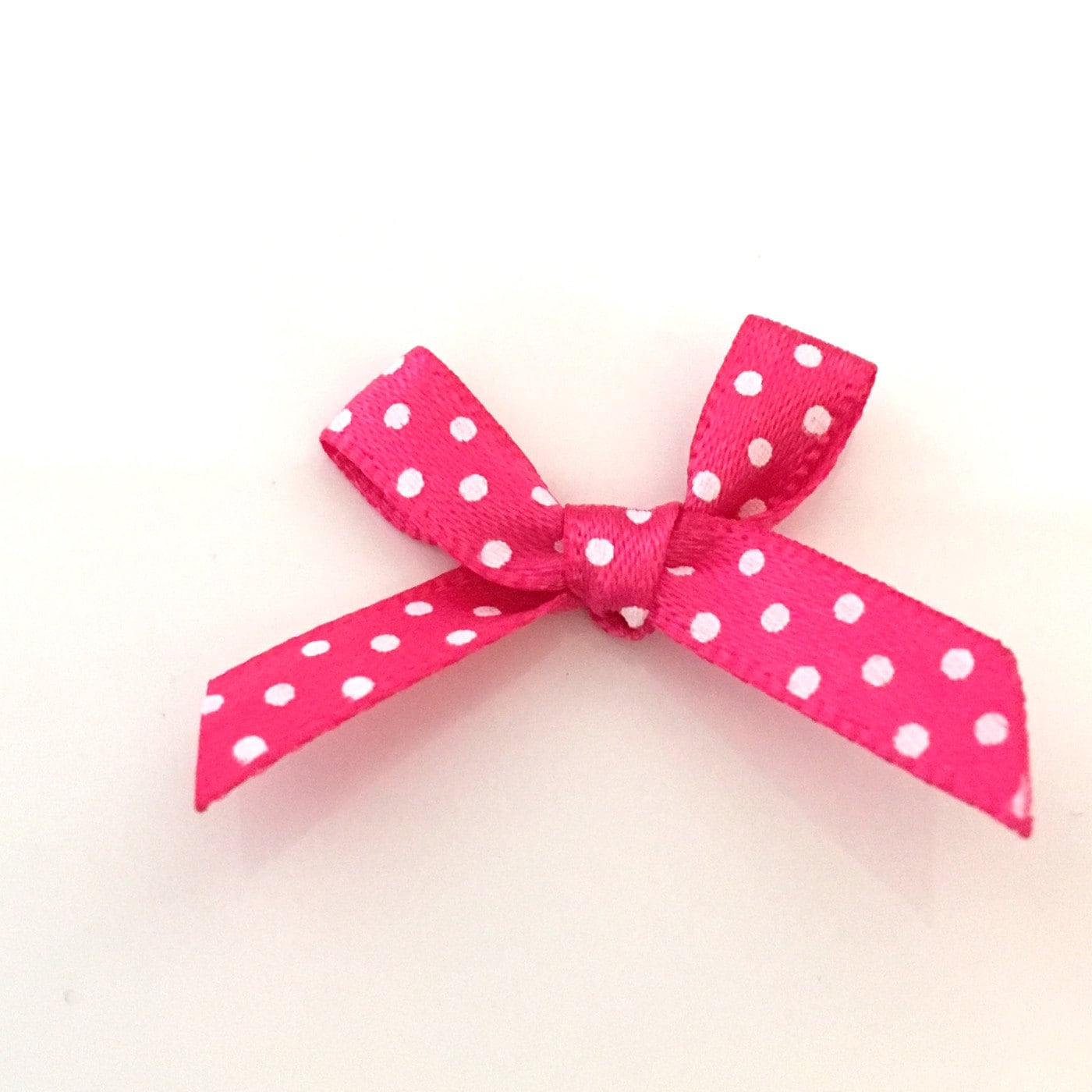 10 Satinschleifen Pink Polka Dot Schleifen 7 Mm Bastelbedarf von Buttonsheduk