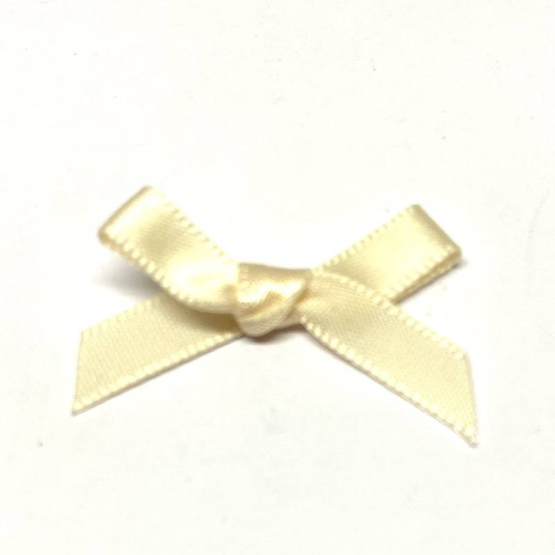 20 Bögen Aus Satinband in Elfenbeinfarbe 7 Mm Vorgebundene Verzierungen von Buttonsheduk