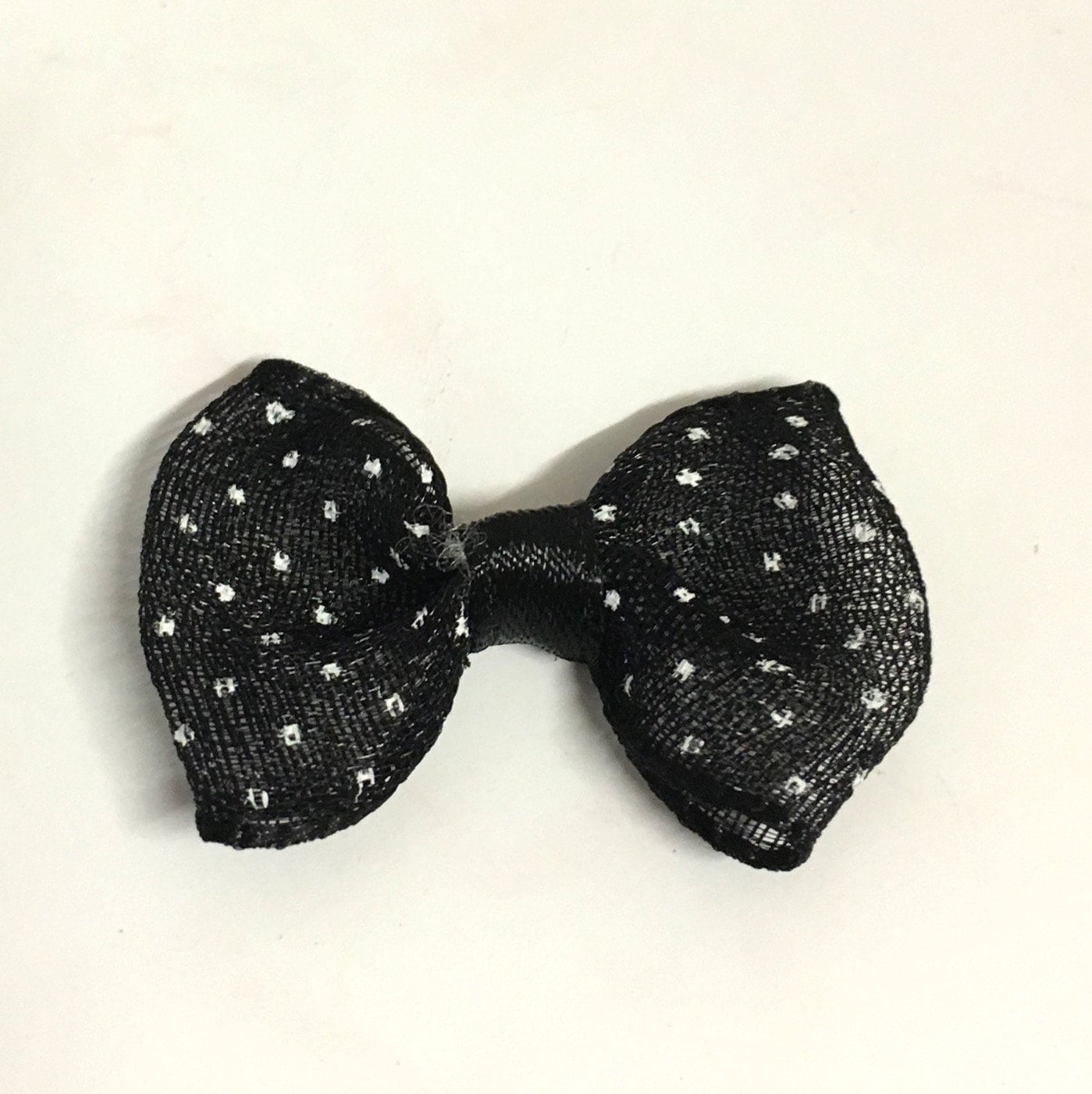 Black Polka Dot Organza Schleifen Verzierungen | 10 Stück von Buttonsheduk