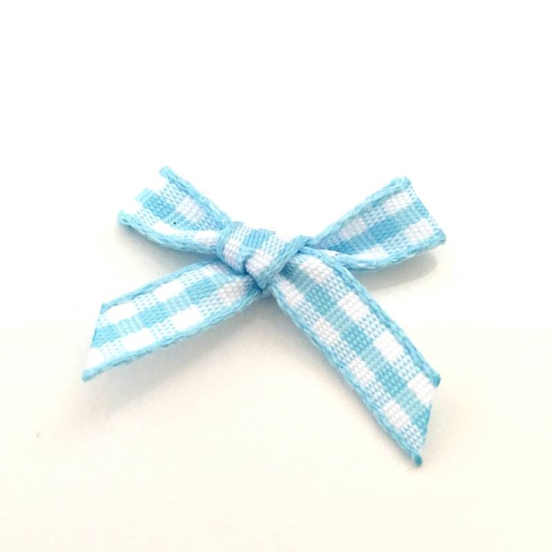 Blau Vichykaro Schleifen 7 Mm Bastelbedarf | 10 Stück Blau Vichykaro Schleifen 7 Mm Bastelbedarf | 10 Stück von Buttonsheduk