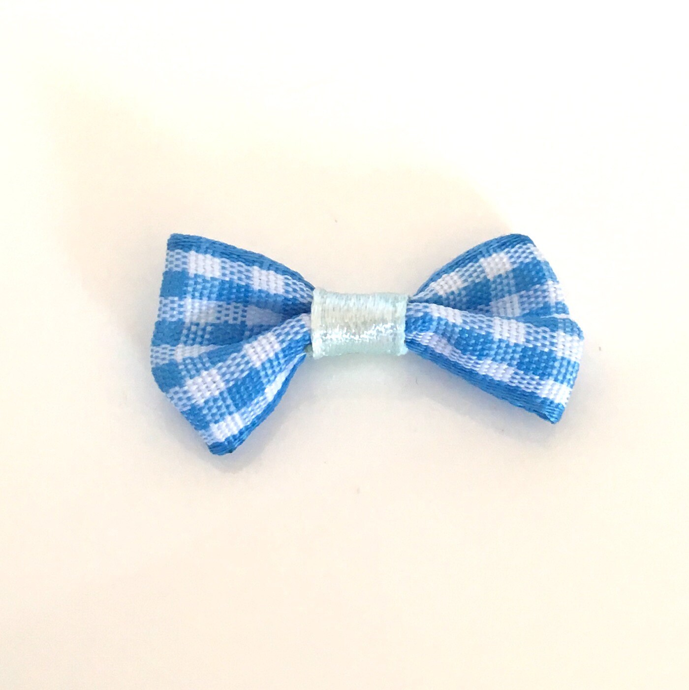 Blau Vichykaro Schleifen Mini Karo Schleifenband Fliege, 10 Stück Blau Vichykaro Schleifen Mini Karo Schleifenband Fliege, 10 Stück von Buttonsheduk