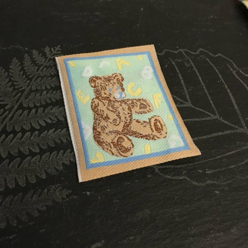 Gewebte Teddybär Applikationen Aufnäher | 2 Stück von Buttonsheduk